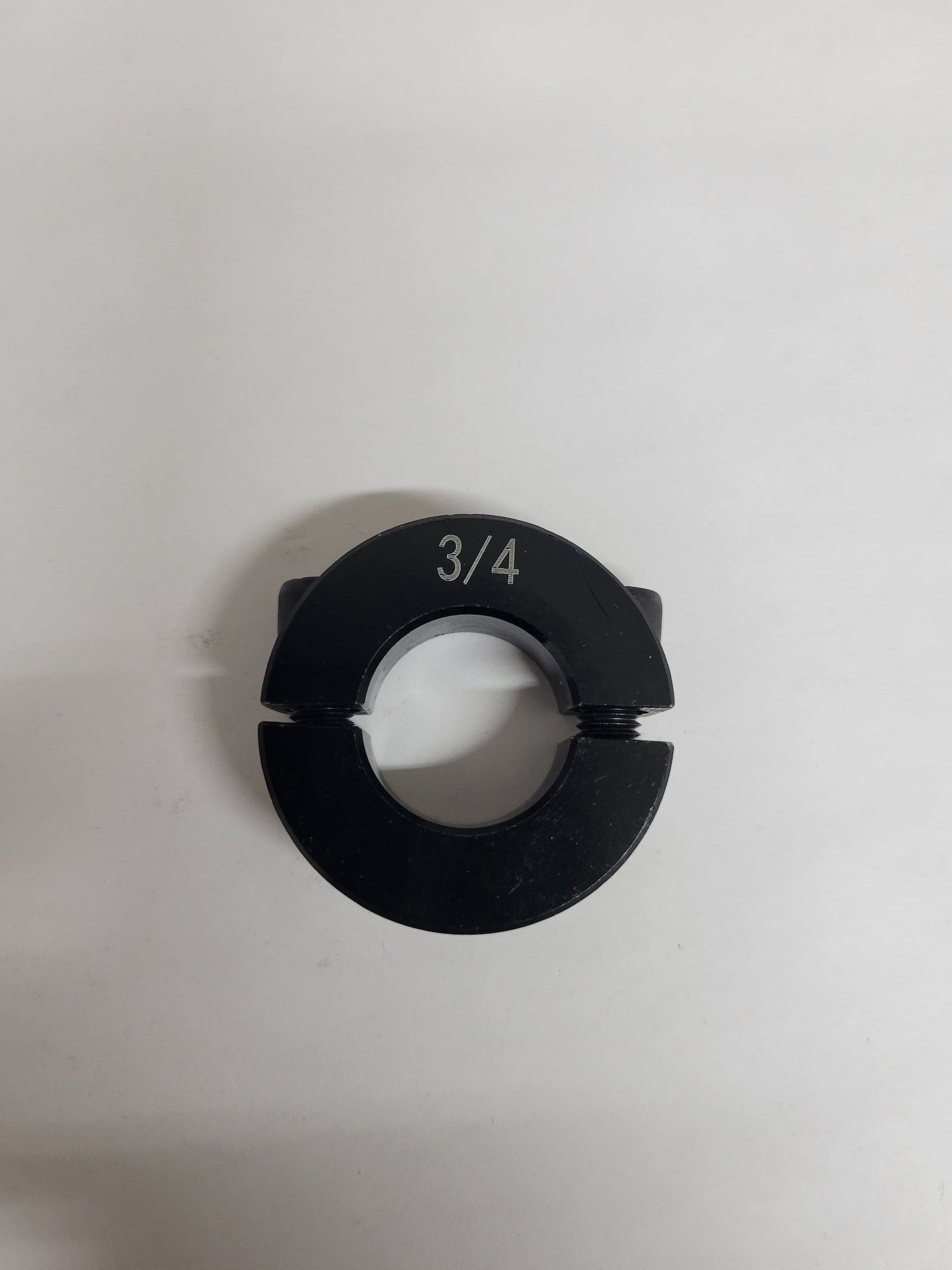 Black anodized aluminum 3/4 inch two-piece lock collar