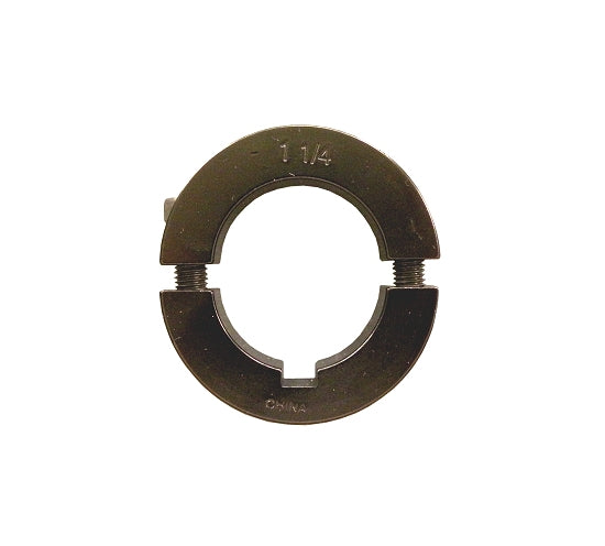 Black aluminum 1.25 inch lock collar with key slot