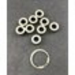 Small metal components on a white background