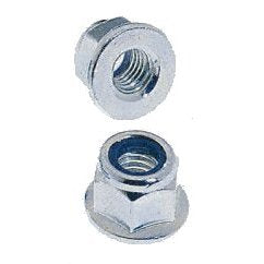 Single 6mm flanged nylon lock nut for kart applications