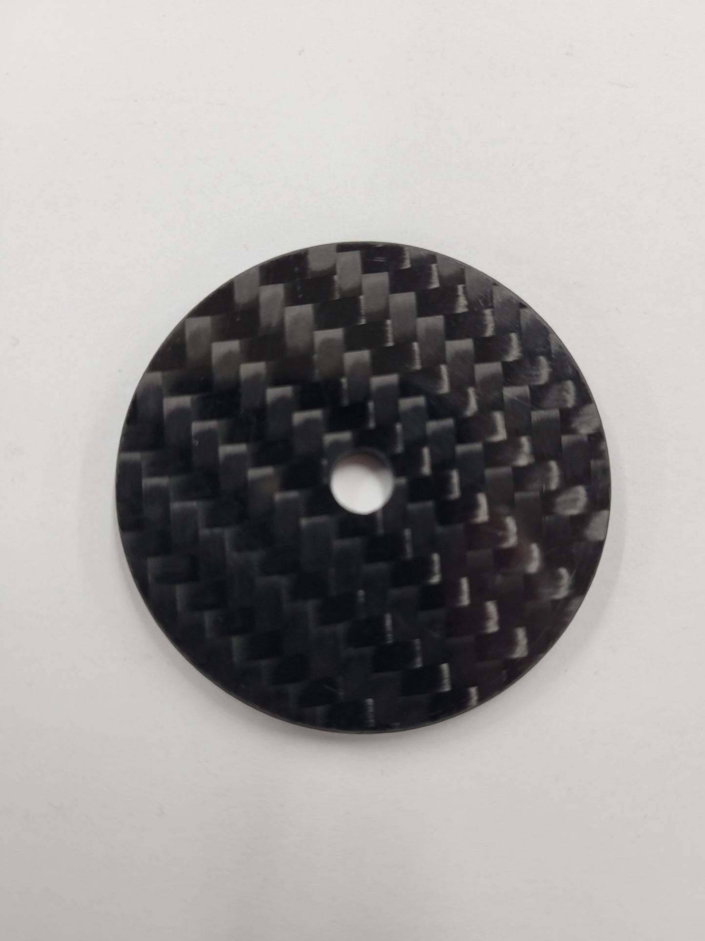 Carbon fiber washer 2.5mm thick with drillable center hole