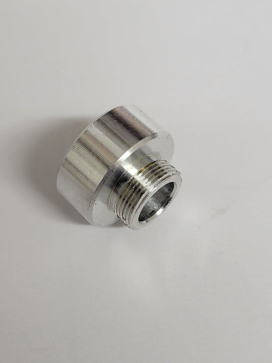 Silver aluminum PMI port plug for gauge