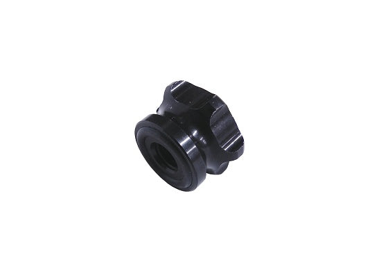 Black anodized P.M.I. tach nut with O-ring for gauge mounting