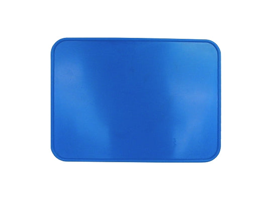 Blue plastic number panels for kart labeling