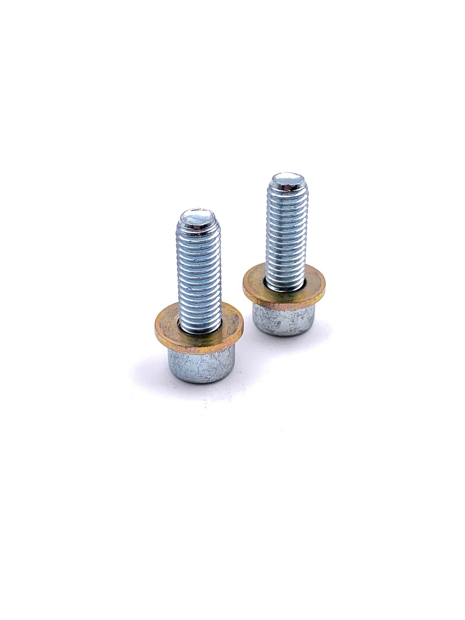 Steel bolts with brass washers for Odenthal EZ Set base plates on a white background