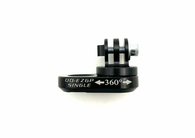 Odenthal EZGP GoPro top plate assembly for kart camera mounts, single and dual GoPro camera configuration on white background