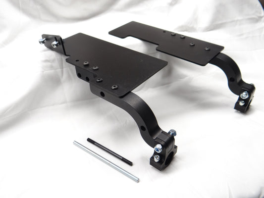 PMI junior pedal riser set mounted on kart floor without pedals