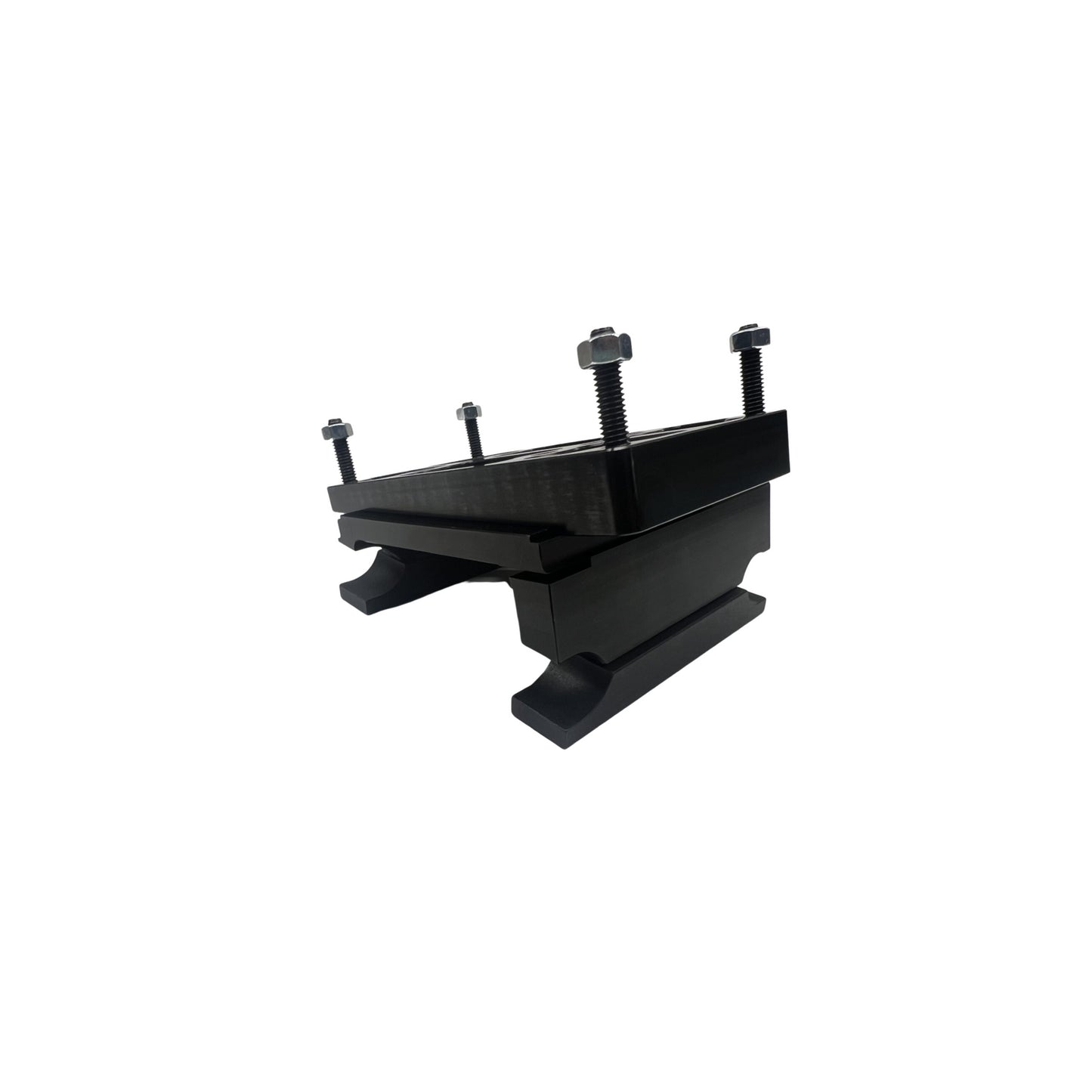 Wide 5.60 inch base PM-036120 flip mount with steel clamps for kart chassis