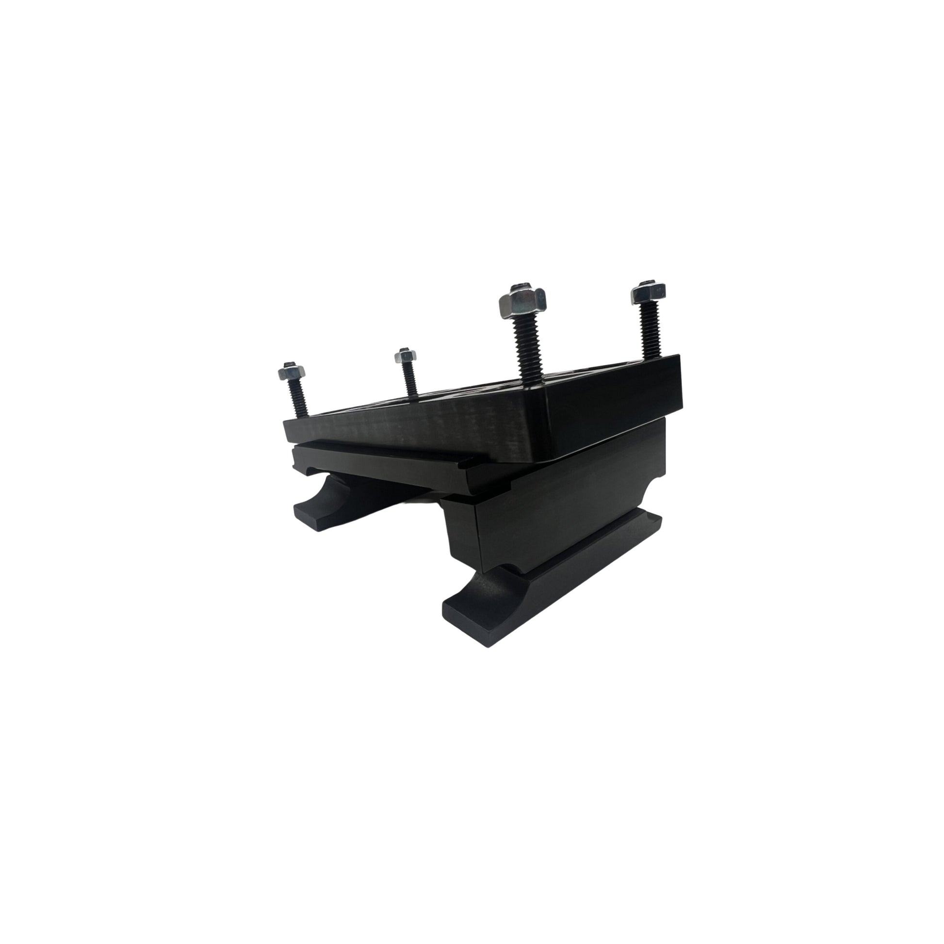 Wide 5.60 inch base PM-036120 flip mount with steel clamps for kart chassis