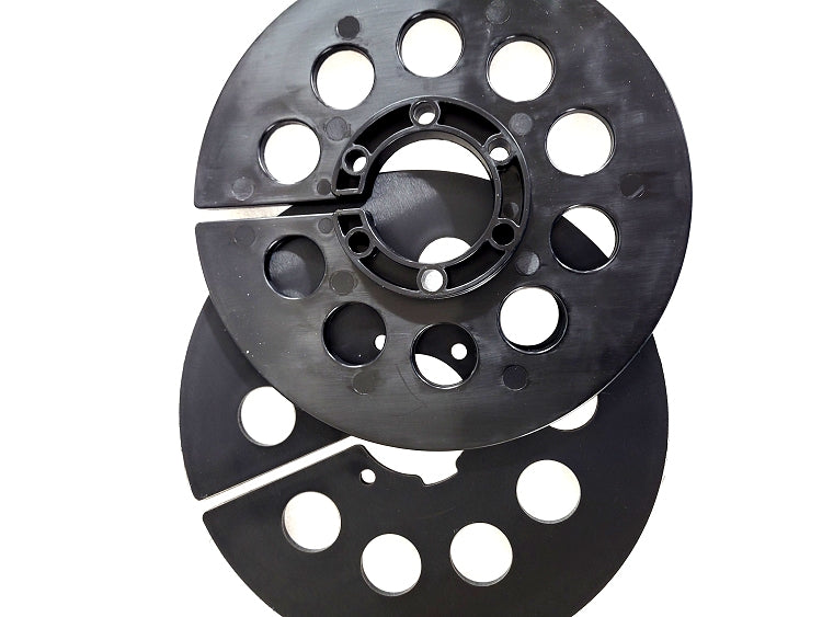 8.0 inch plastic guards protecting mini kart sprockets