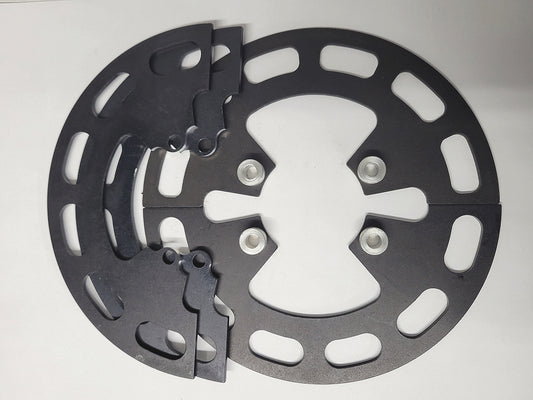 8-inch aluminum guard for 54-64 tooth sprockets on 50mm kart axle