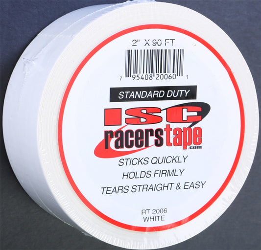 Roll of white 2x90 racer's tape for kart bodywork repairs