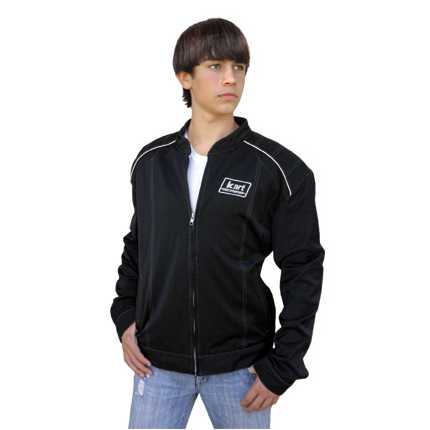 Medium size black premium driving jacket for kart drivers