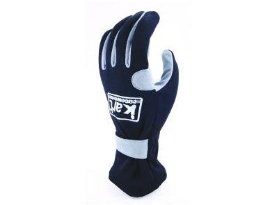 Black and grey Racewear Gloves 200 for kart racing, shown in medium size