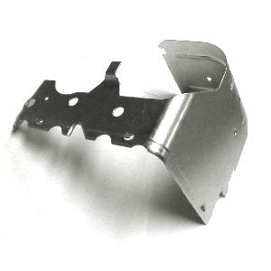 Metal cylinder shield installed on kart engine