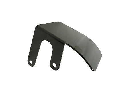 Narrow rear mount rotor guard on kart brake assembly