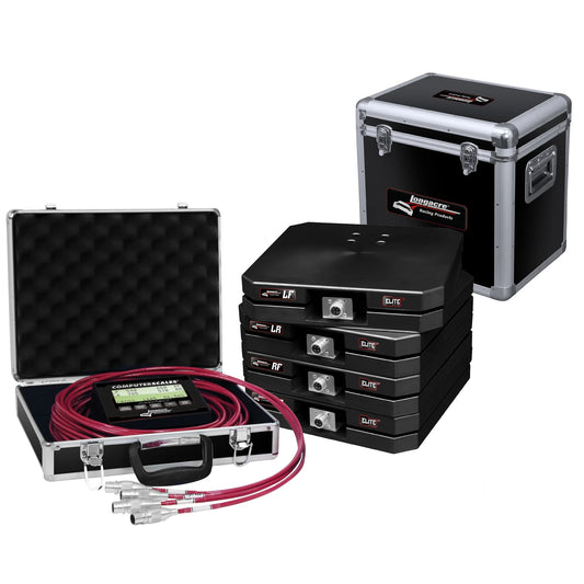 Elite wired kart scales setup with digital display