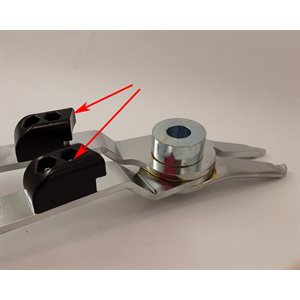 Pair of replacement plastic bumpers for scissor tire changer