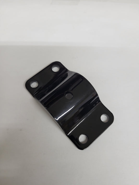 Black powder-coated Leatherneck strut cap fitted on seat strut end