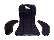 Black three-piece Velcro seat upholstery kit for kart seats