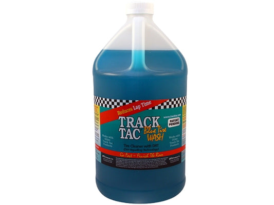 Gallon jug of Track-Tac Blue Tire Wash with DRT