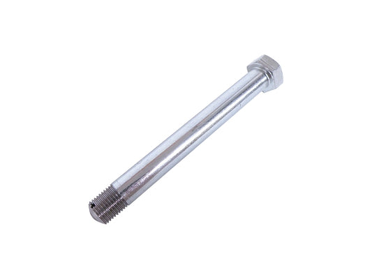 Close-up of 1/2 inch king pin for kart spindle hardware