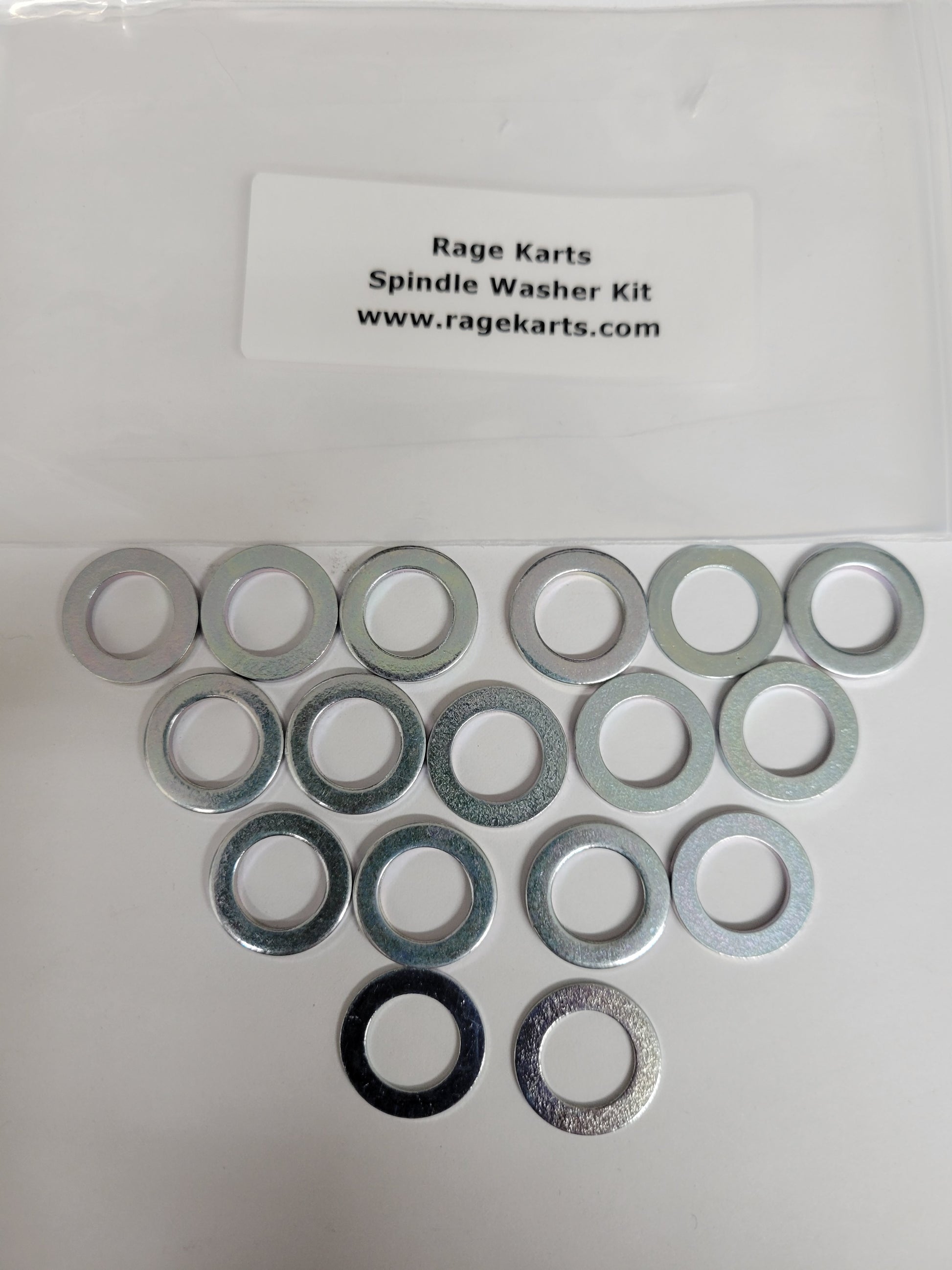 Rage 7/16 inch spindle washer kit assortment for kart