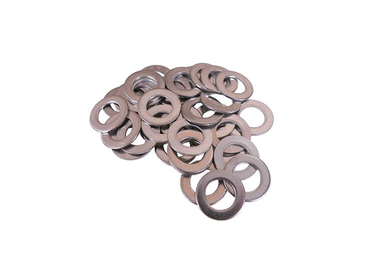 Kingpin washer kit with assorted thin metal washers for kart spindles