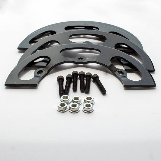 Pit Parts aluminum sprocket guard set 9 inches black