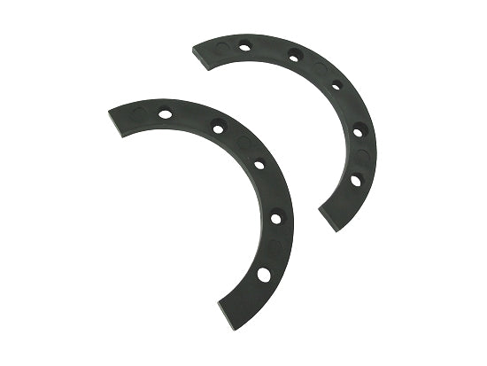 Plastic spacer for kart sprocket guard guides