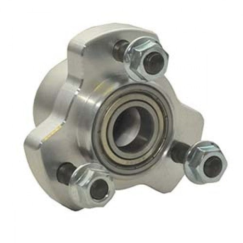 Silver metric front hubs BMC7625HIM with 17mm bearings and hardware