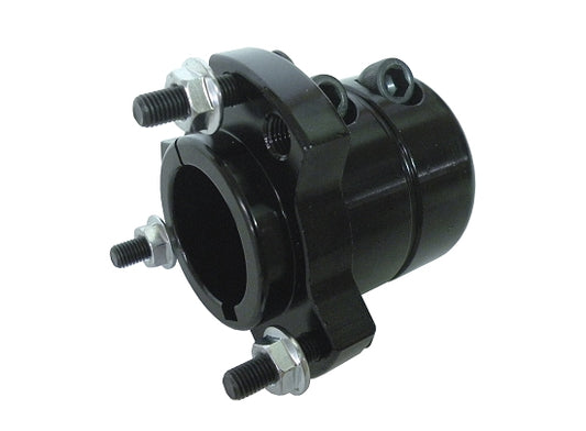 Black extended 1 1/4 inch rear wheel hub with keyway