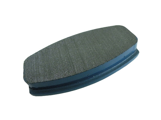 Blue MCP brake pad isolated, showing textured friction surface
