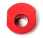 Red full caster pill installed in kart yoke