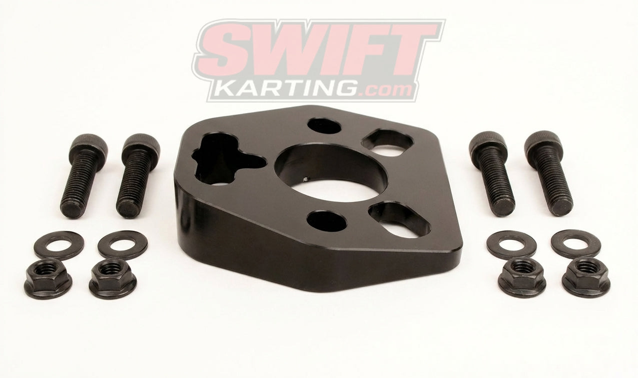 Kart Master KMSW10 10 Degree Angled Steering Wedge Kit - Black Anodized Aluminum - Universal Fit by Kart Master - karting parts