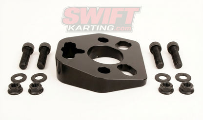 Kart Master KMSW10 10 Degree Angled Steering Wedge Kit - Black Anodized Aluminum - Universal Fit by Kart Master - karting parts