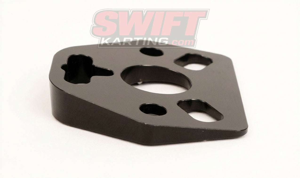 15 Degree Black Anodized Steering Wedge for Kart Hubs by KM - karting parts