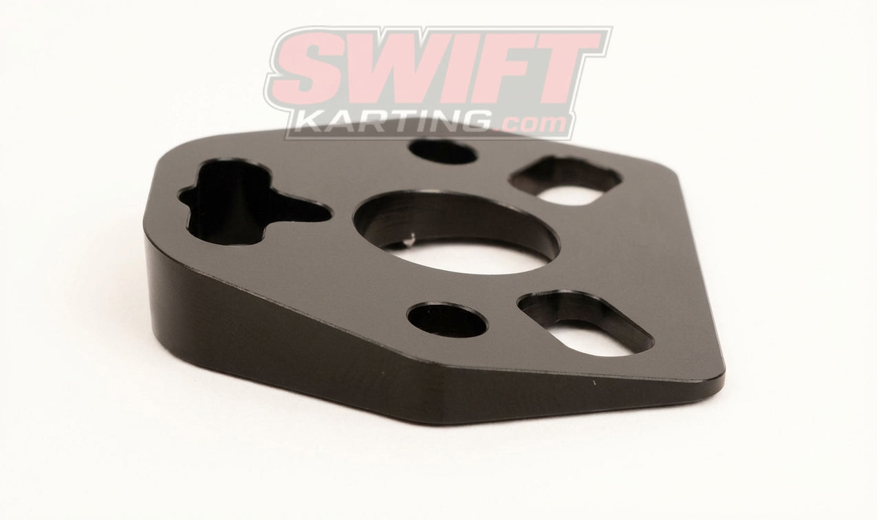 15 Degree Black Anodized Steering Wedge for Kart Hubs by KM - karting parts