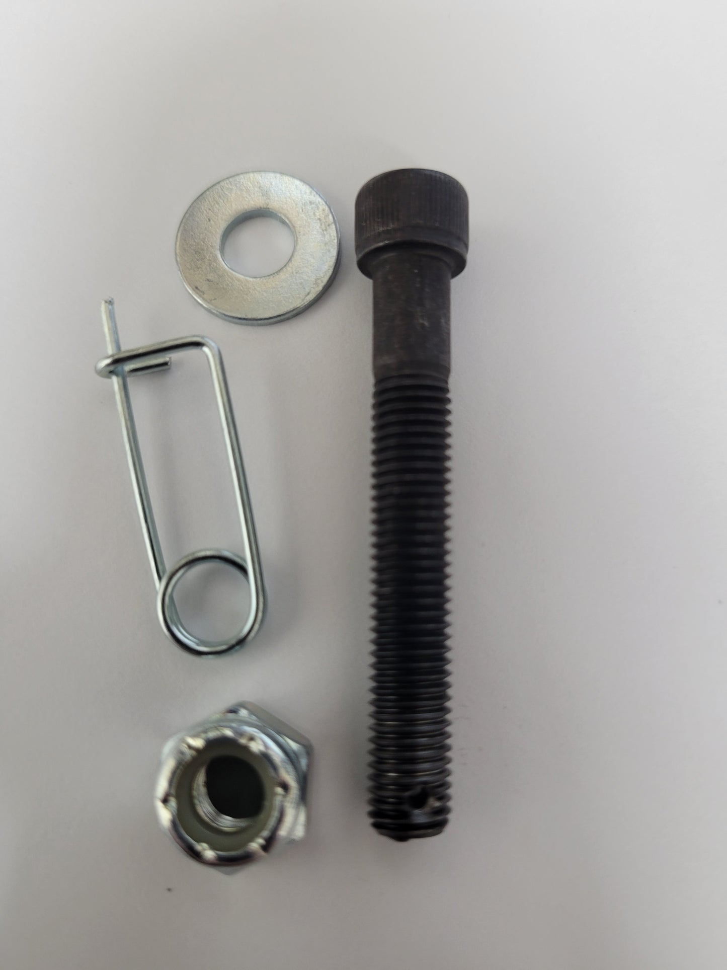 Lower steering post bolt kit components for kart assembly
