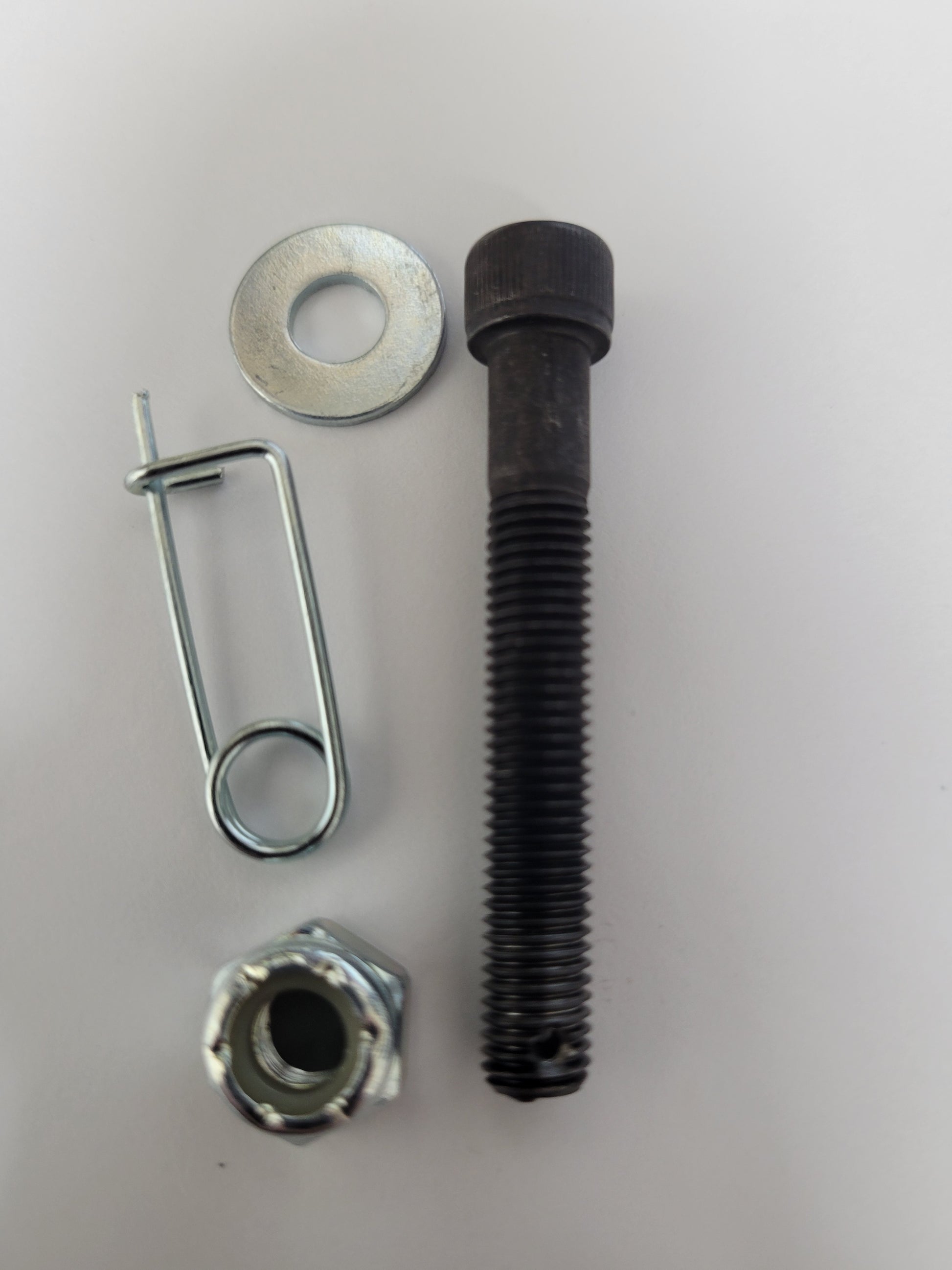 Lower steering post bolt kit components for kart assembly