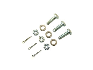 Steering hub bolt kit including bolts washers nuts and pins