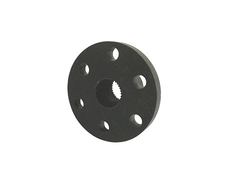 Splined steering hub for 5/8 inch kart shaft