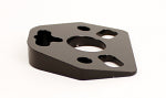10-degree black anodized steering wedge fitting kart hubs