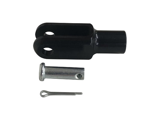 Aluminum clevis assembly for kart throttle linkage