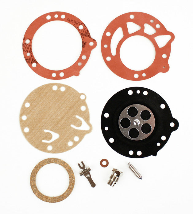 Complete orange IAME spec Tillotson rebuild kit with various parts