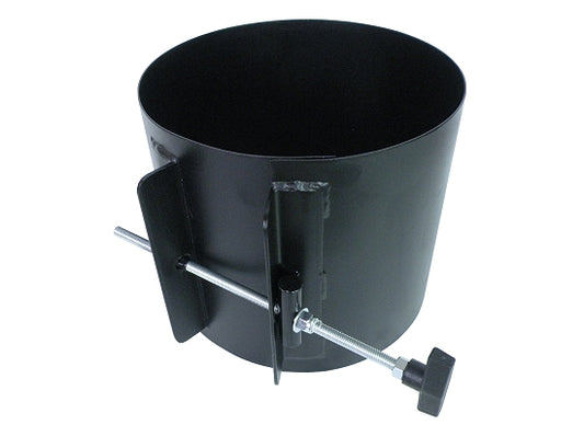 Metal tire band tool with threaded rod for bead seating on kart wheels