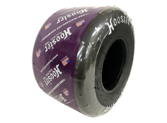 R80 Hoosier 710x5 sprint tire mounted on rear kart axle