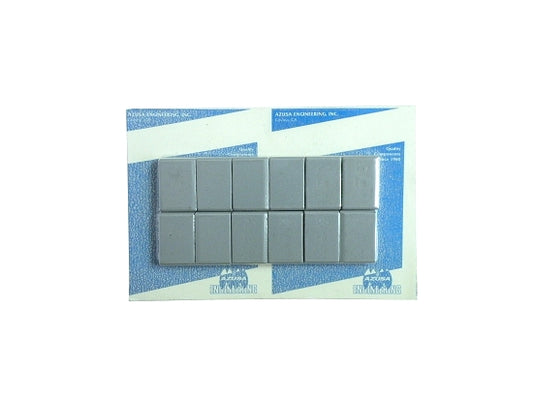 Strip of 12 self-adhesive 1/2oz wheel weights for tire balancing