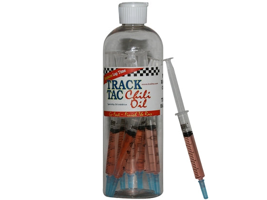 Ten-pack of 2.5ml syringes with TTCO Track-Tac Chili Oil