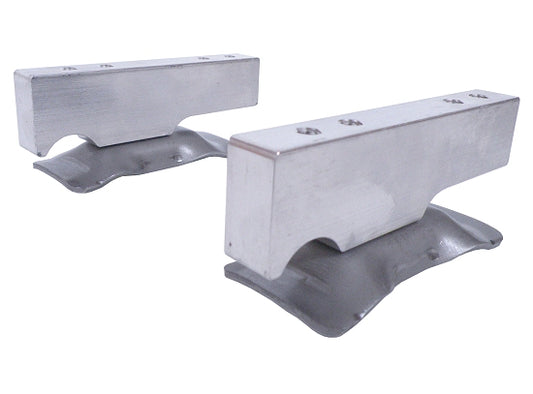 Flat two-piece mount on international kart rail frame